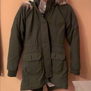 Fur lined winter coat